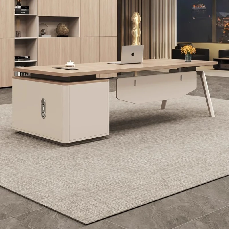 Modern Brown Executive Desk Luxury Strong Cheap Drawers Executive Desk Wood Large Mesa De Escritorio Office Desk Furniture