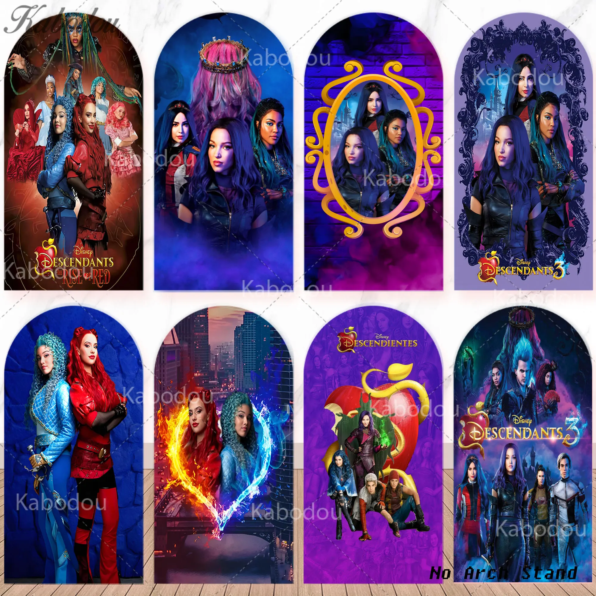 Décor de fond « Descendants » pour fête d'anniversaire garçons et filles, décoration de scène de film musical fantastique, bannière promotionnelle, affiche