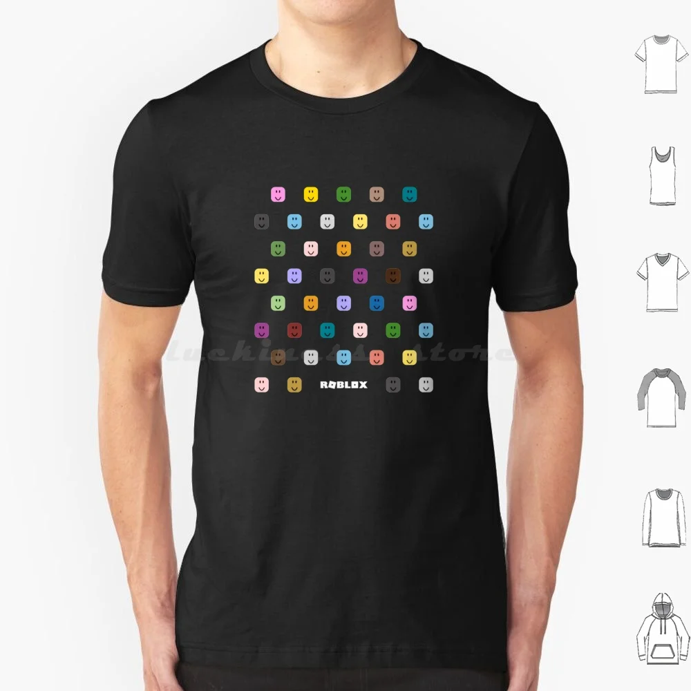 Blox Party Noob Head Face Smile T Shirt Cotton Men Women DIY Print Dab Dabbing Game Noob Heed Oof Game Block