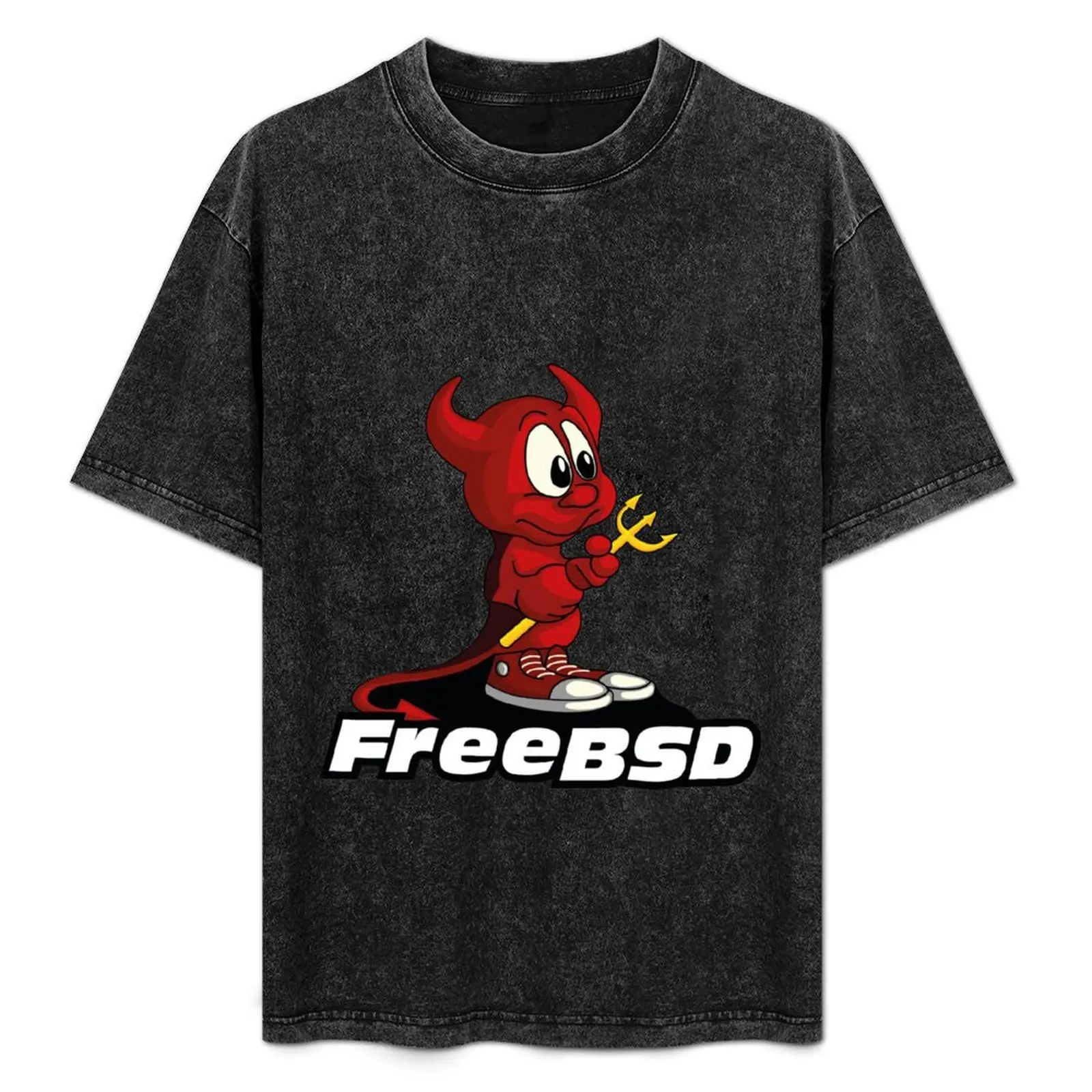 

Beastie (FreeBSD) + Text T-Shirt customs vintage anime shirt graphic tee shirt tee shirts for men