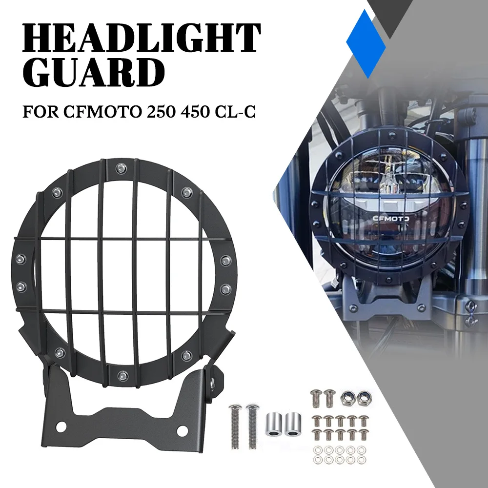 

FOR CFMOTO CLC 450 250 Bobber 2023-2024-2025 CLC450 250CLC Motorcycle Headlight Grille Guard Protector Headlamp Cover Protection