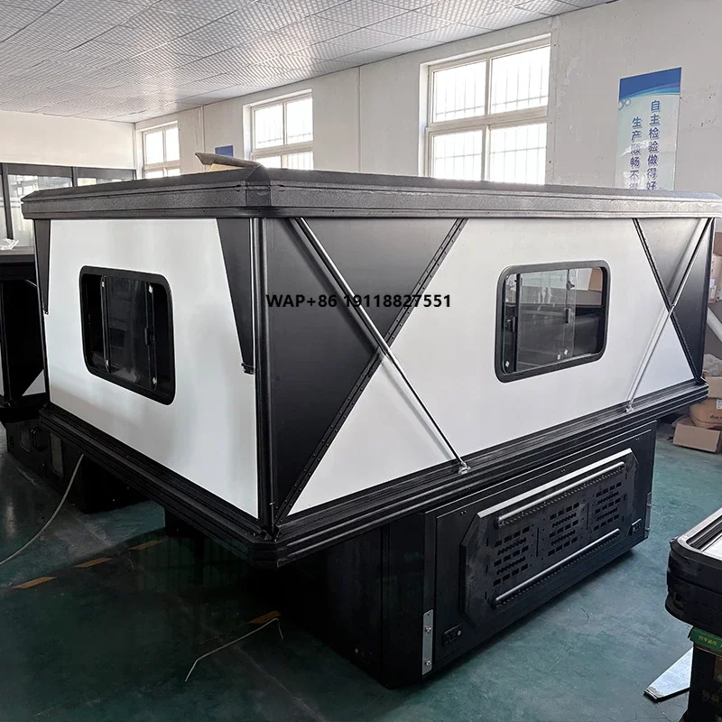 Bottom Opening Pop up Hard Shell Roof Top Tent Pickup Truck Camper Aluminum Alloy Canopy for F150 Hilux Navara Ranger