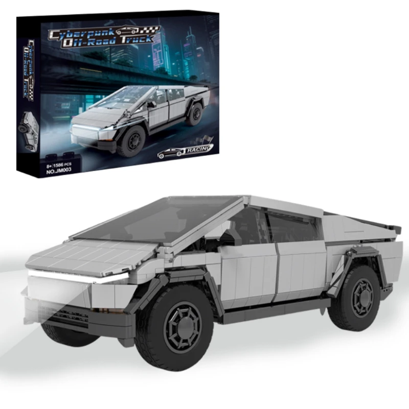 

Light-Up Cybertruck Building Set Toy with Light 1:14 City Car Building Block for Adults Kids STEM Ideas Creative Gift for Lovers