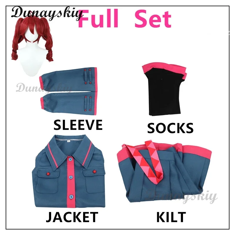 كاسان تيتو زي تنكري رمادي شعر مستعار أنيمي Vtuber زي المزج الخامس كرنفال الهالوين مخصص