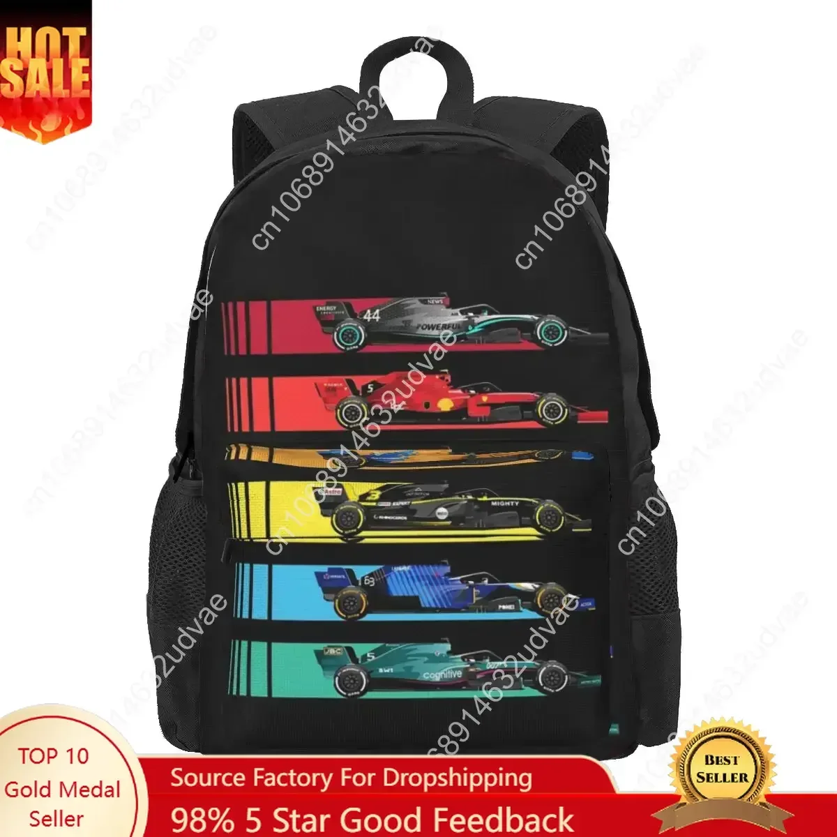 Formula Racing Cars Backpacks Bookbag School Bags Cartoon  Rucksack Laptop Rucksack Shoulder Bag