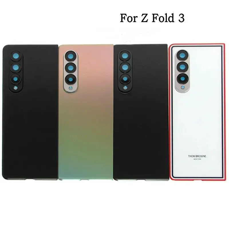 

For Samsung Galaxy Z Fold 3 F926 5G Glass Back Battery Cover Rear Panel Door Housing Case Replacement With Camera Lens