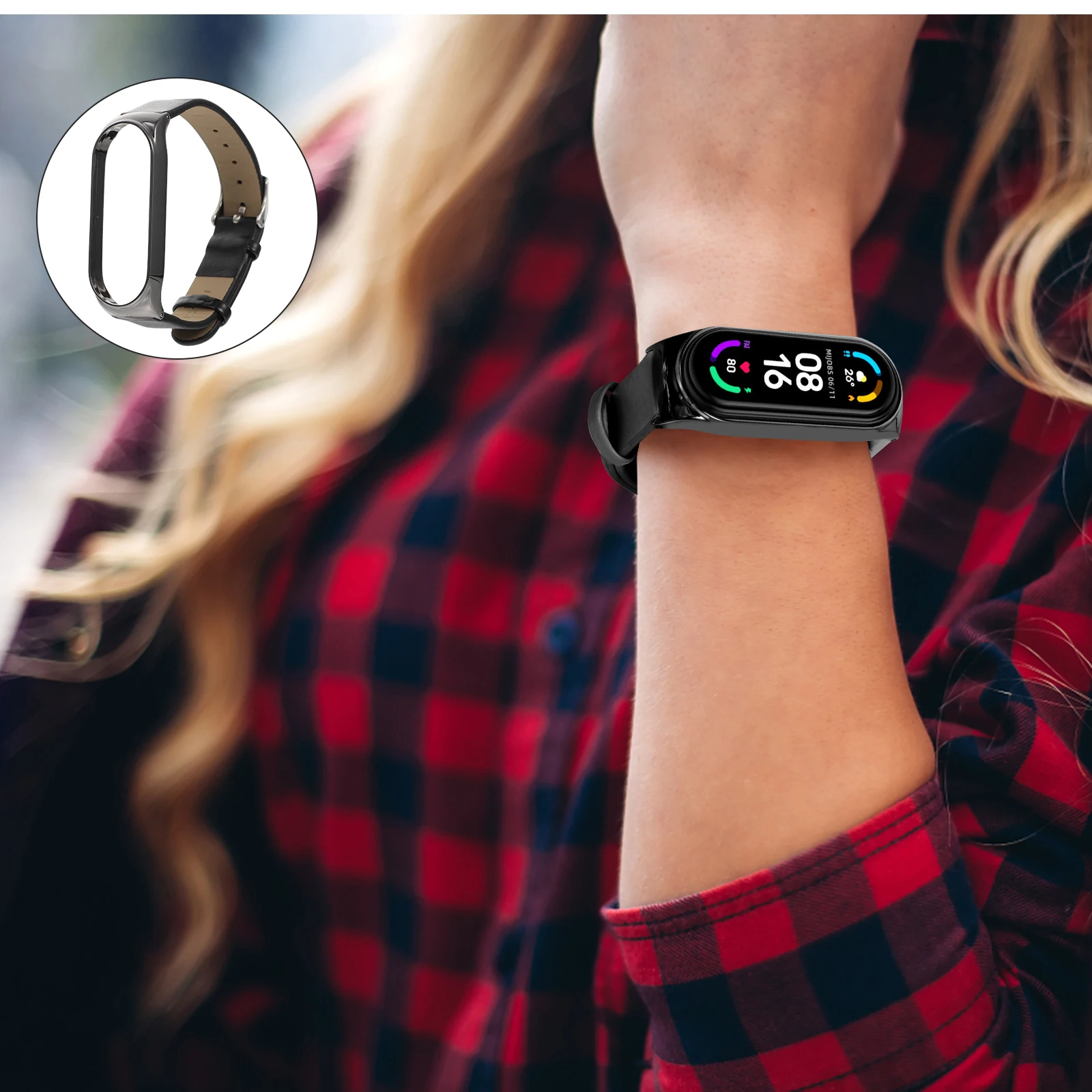 

Trendy Watch Wristband Replacement Strap Compatible With Mi Band 3 4 5 6 Daily Wear Fashion Accessory