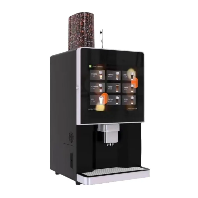 Italian freshly ground coffee machine, commercial office convenience store scan code to pay for coffee machine