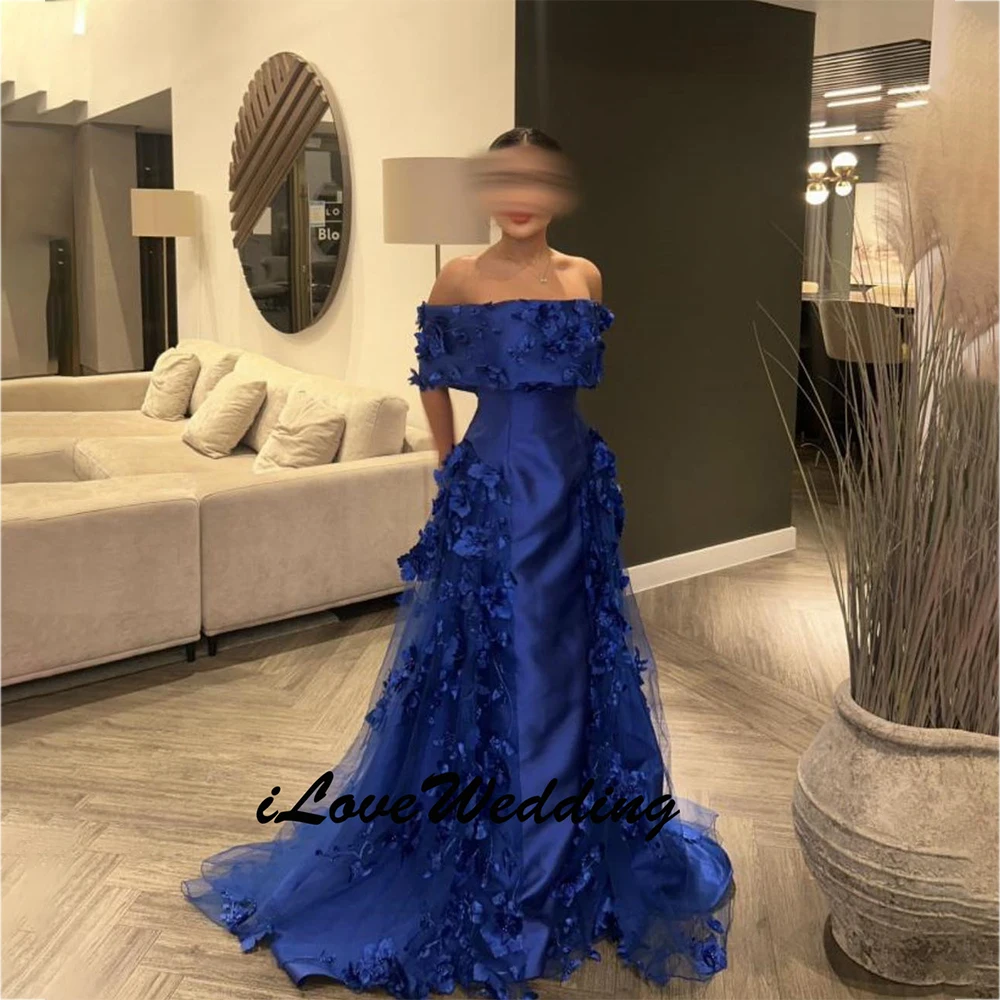 

Привлекательное вечернее платье с 3D цветами и открытыми плечами, трапециевидное атласное платье с вырезом лодочкой, церемониальные халаты De Soiree 2026, индивидуальный заказ