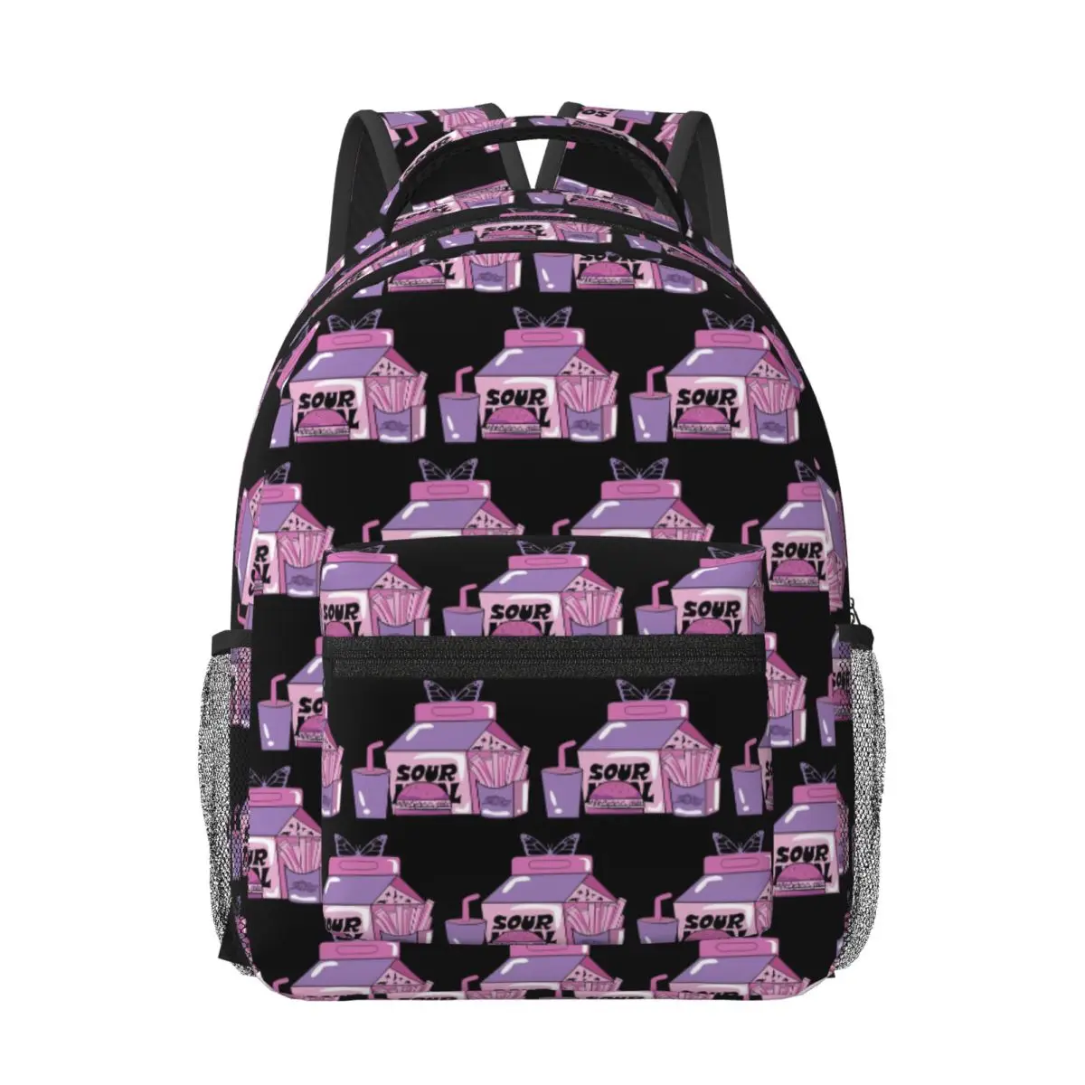 

Sour Tour Meal Woman Backpacks Boys Girls Bookbag Casual Students School Bags Portability Travel Rucksack Shoulder Bag
