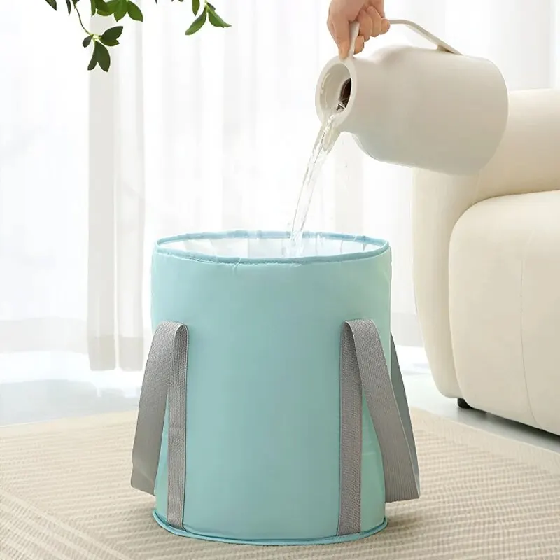 Folding Foot Soaking Bucket Portable Five-layer Insulation Foot Soaking Bag Travelling Collapsible Foot Wash Basin