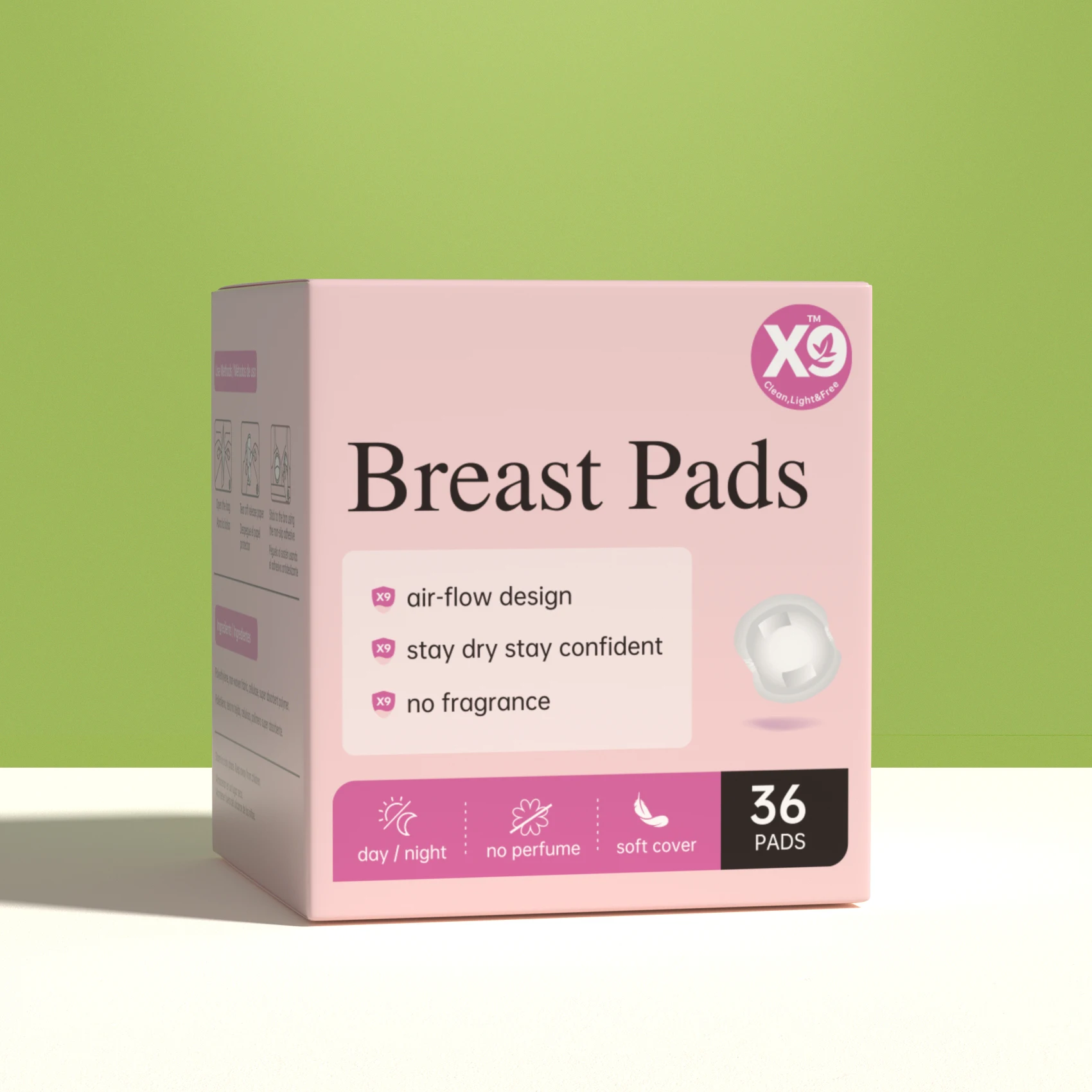 115mm Super Absorbent Leak-Proof Disposable Breast Nursing Pads, Skin-Friendly Ultra Thin Breathable Individually Wrapped Milk Pads for Breastfeeding Mothers