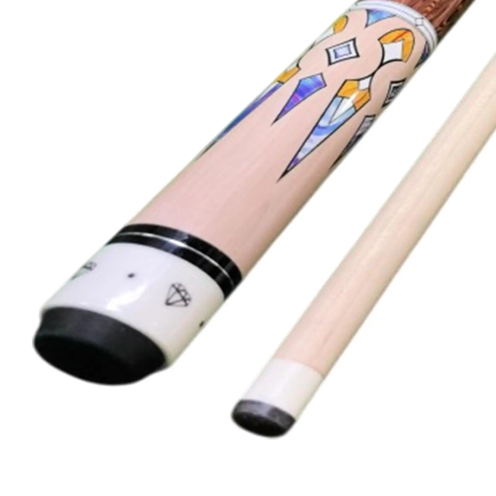 

Wooden Pool Cue Stick 145cm Length Two Piece Billiard Cue for Snooker Practice Accessories Set