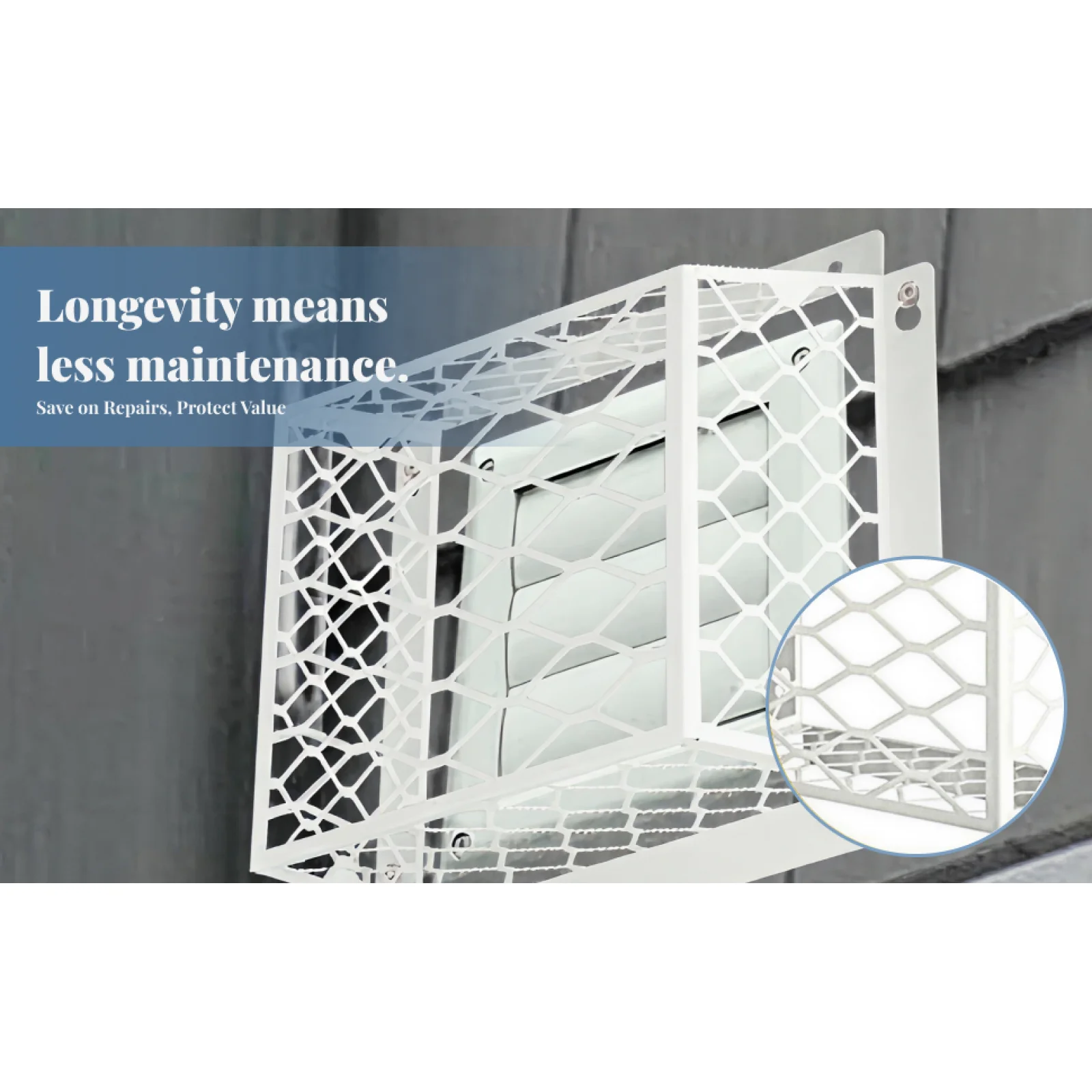 Vent Protection Cage Steel Dryer Cover Sturdy Solid Easy Install for Outside Bathroom Exhaust