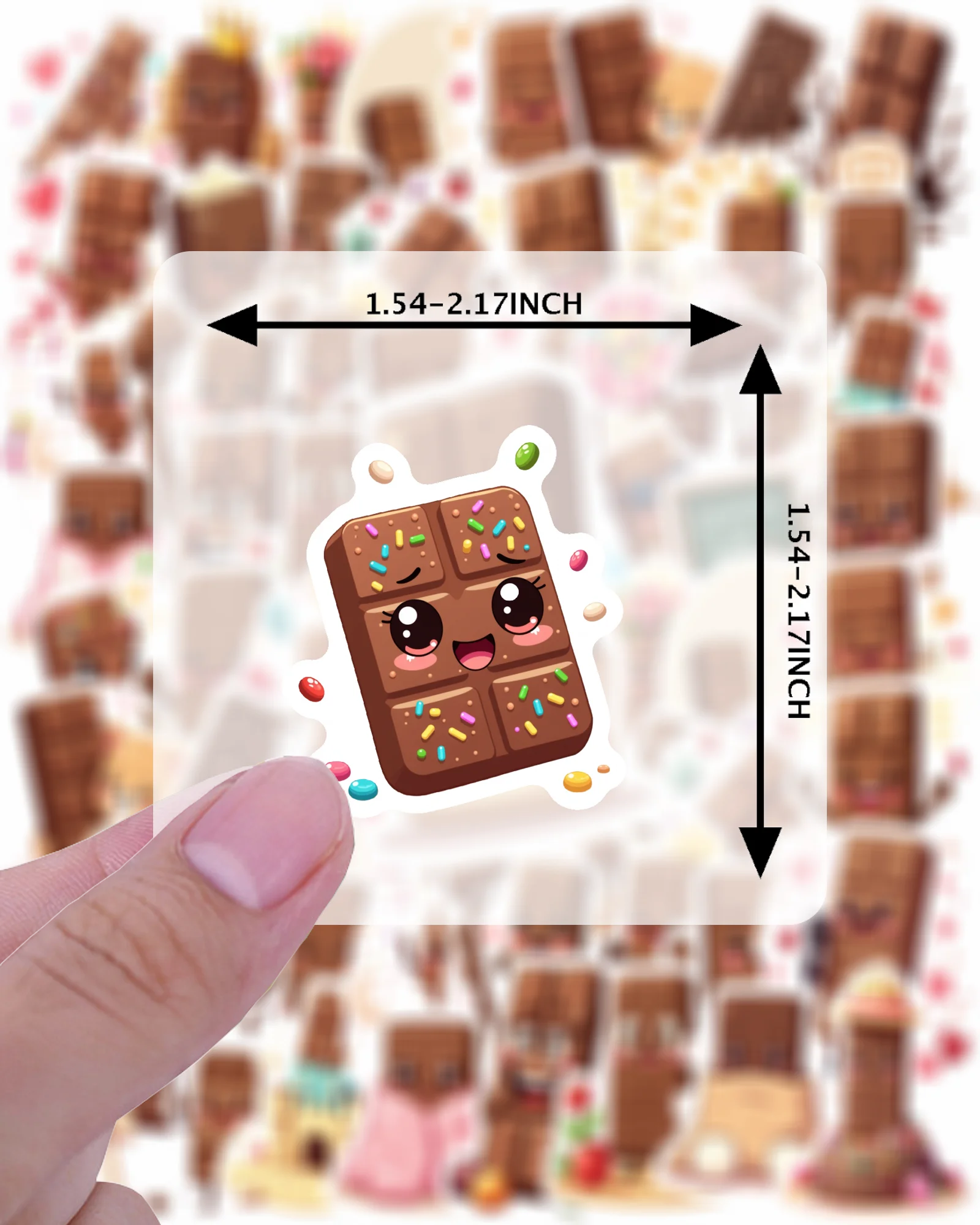 35pcs Chocolate Cookies Candy Sticker Waterproof Graffiti Computer Luggage Self Adhesive Personalized Stickers
