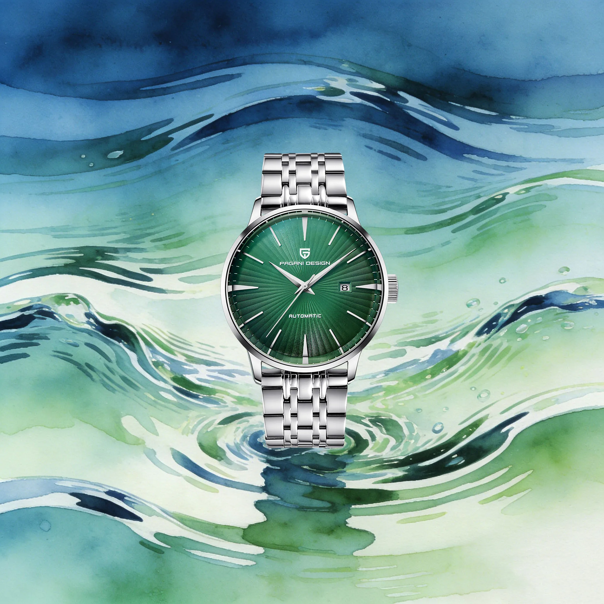 PAGANI DESIGN Men French Minimalist Mechanical Watch Elite Business Minimalist Style Stainless Hardlex Calendar Waterproof Reloj