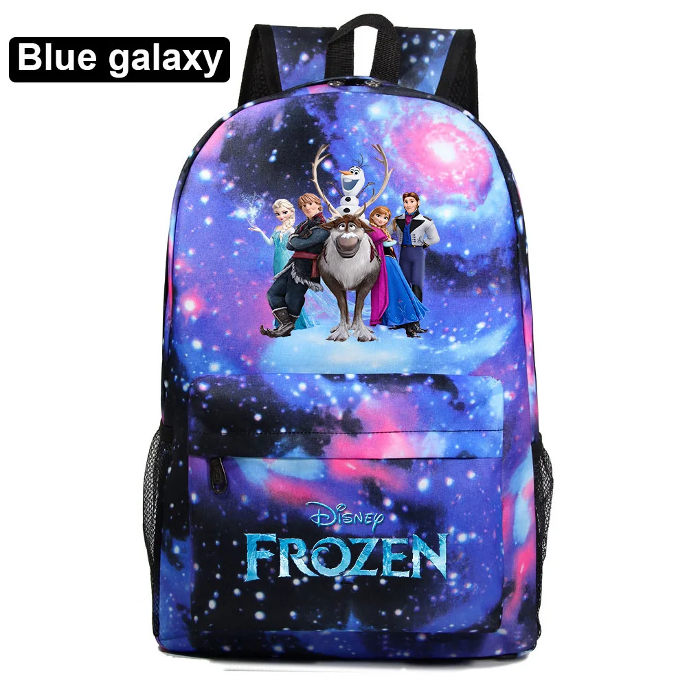 

MINISO Fashion Frozen Elsa Anna Printed School Backpack Teenager Casual Girls Boys Shoulder Backpack Travel Bags Mochila