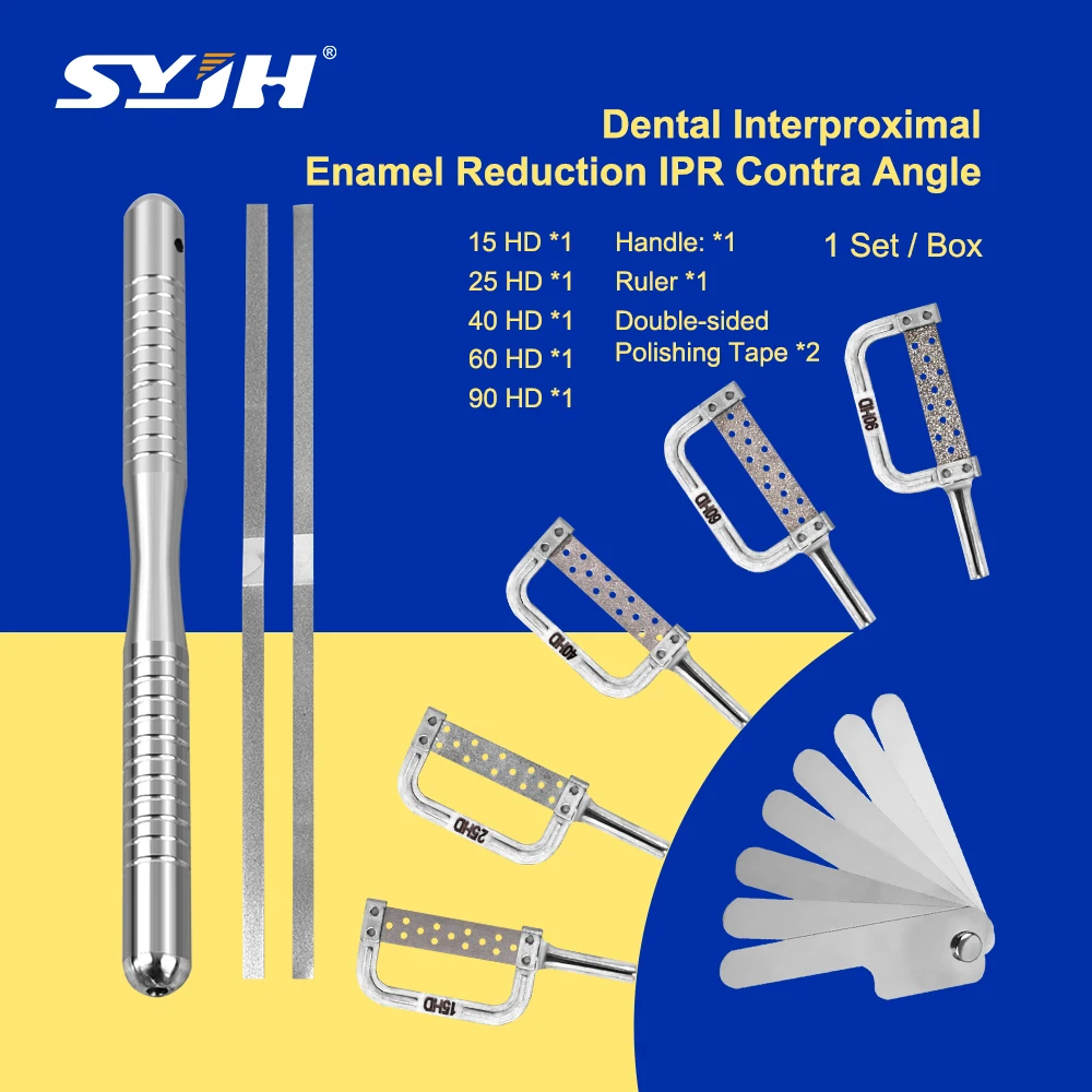 

SYJH Dental Orthodontic Interproximal Enamel Reduction Automatic Strip Set Double Sided Handle Dentistry Instrument Tools