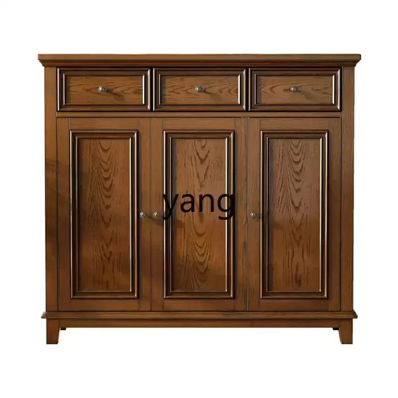 

xyy solid wood shoe cabinet retro home door entry door storage cabinet