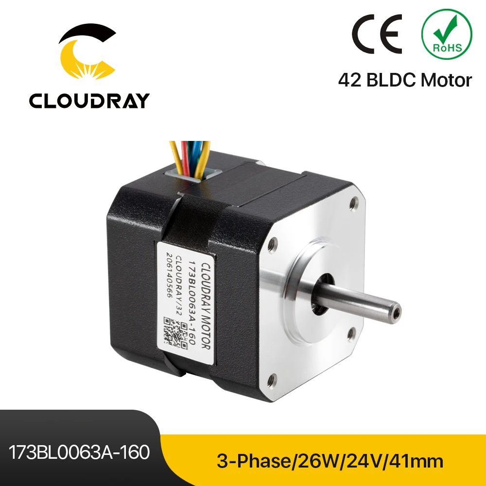 Cloudray Nema17 silnik BLDC 26W 42mm 3-fazowy 4000 obr./min 24VDC kwadratowy bezszczotkowy silnik z czujnikiem halla do drukarki 3D
