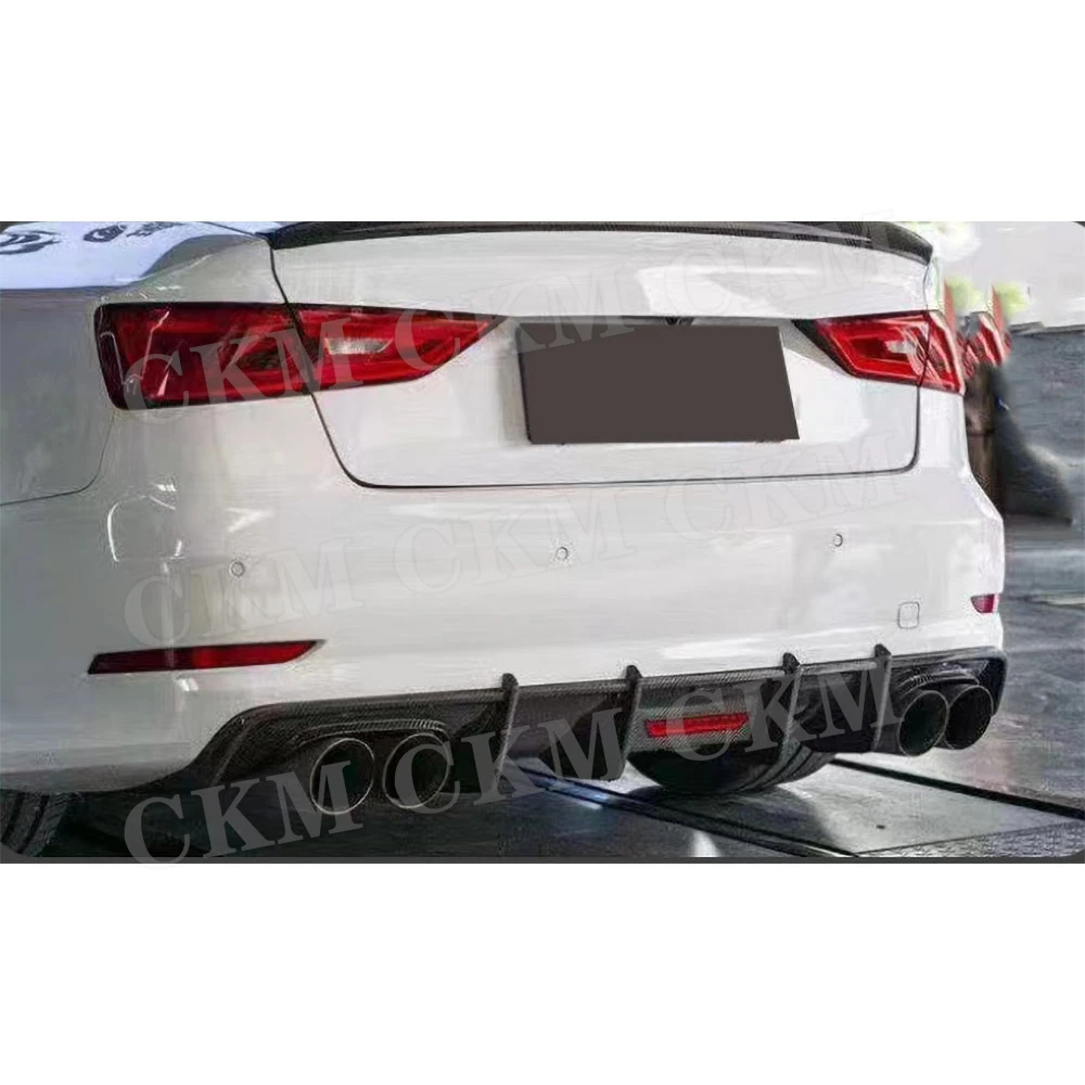 

Задний диффузор из углеродного волокна, бампер, спойлер для Audi A3 Sedan 2013-2016, FRP, автомобильный задний бампер, диффузор, комплекты кузова, аксессуары