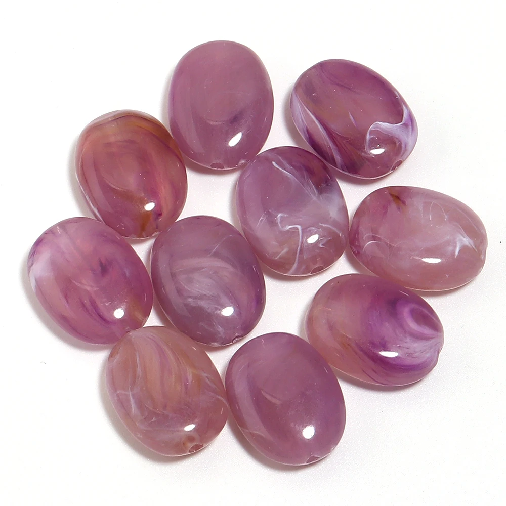 20 Stück 15 x 19 mm zweifarbige ovale Acrylperlen, imitierte Jadesteine, lose Abstandsperlen für die Schmuckherstellung, DIY-Armband, Halskette – Detail 14