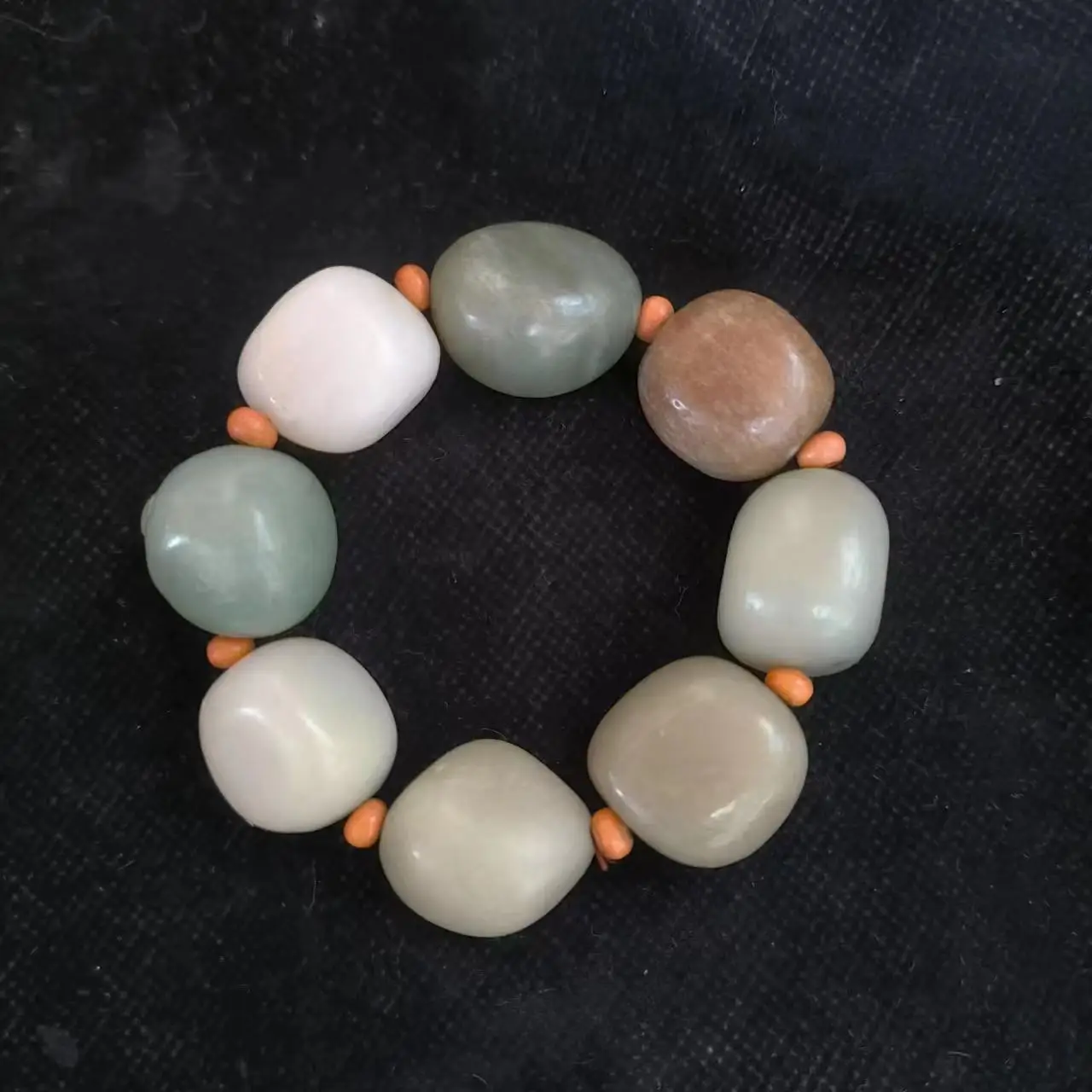 

1pcs/lot Natural Ancient Jade Hetian Jade Bracelet blue Simple charming beads of various shapes collection precious accessories