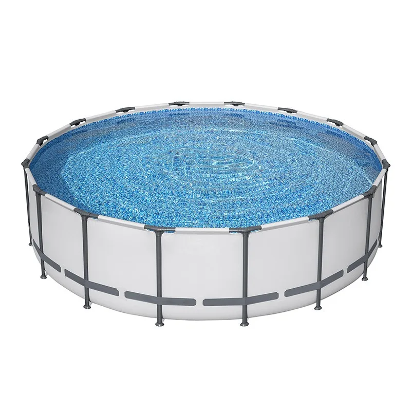 Large Round PVC & PC Stand Pool for Adults and Children Family-friendly Inflatable & Above Ground Spa Pool for Outdoor Swimming