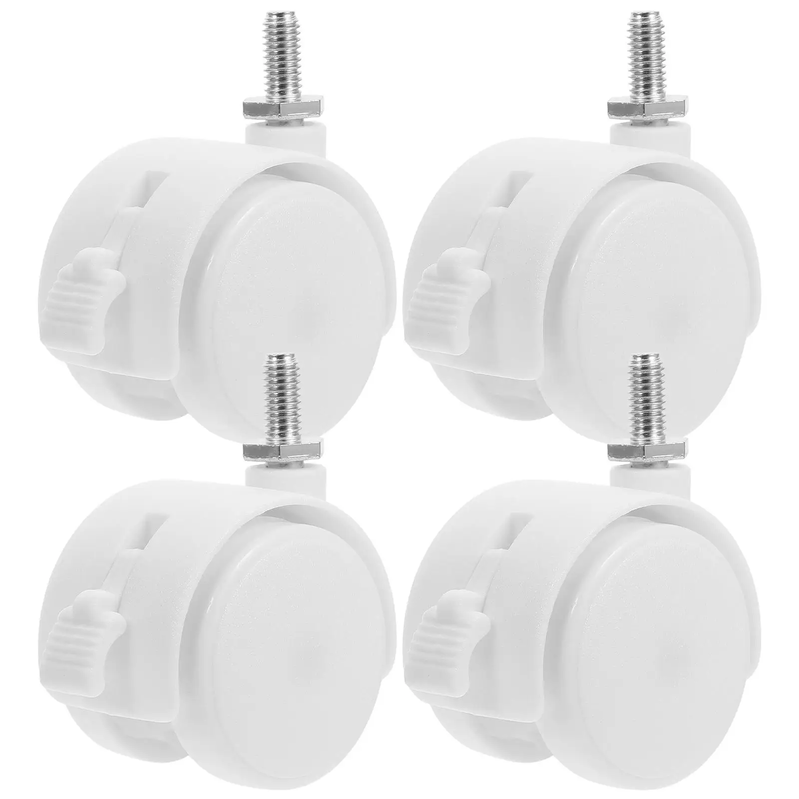 

4 Pcs Furniture Casters Wheels Chair Mute Luggage Replacement Plastic Office Cart