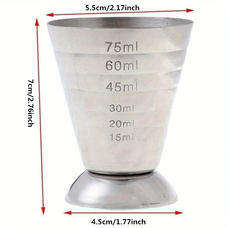 1 stuks maatglazen met schaalverdeling - perfect voor het meten van cocktails en gemengde dranken drankmaatbeker ounce cup