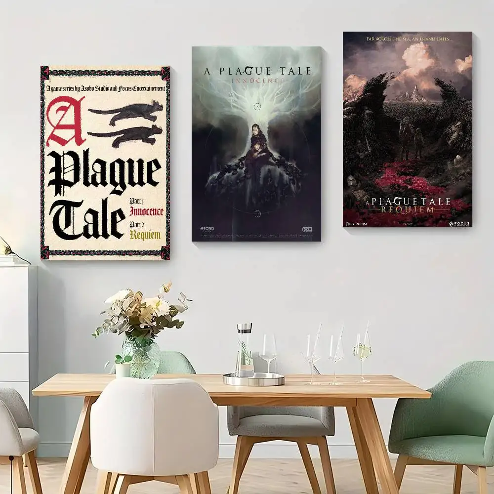 Game A P-Plague Tale Requiem   Classic Vintage Posters Vintage Room Home Bar Cafe Decor Nordic Home Decor