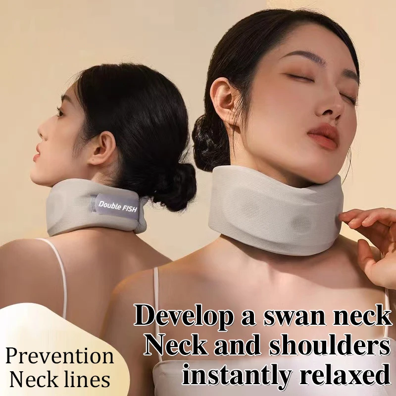 Almohada Cervical de soporte para el cuello, esponja suave ajustable, espuma duradera para aliviar el dolor Cervical, artefacto de protección del cuello para viajes en avión