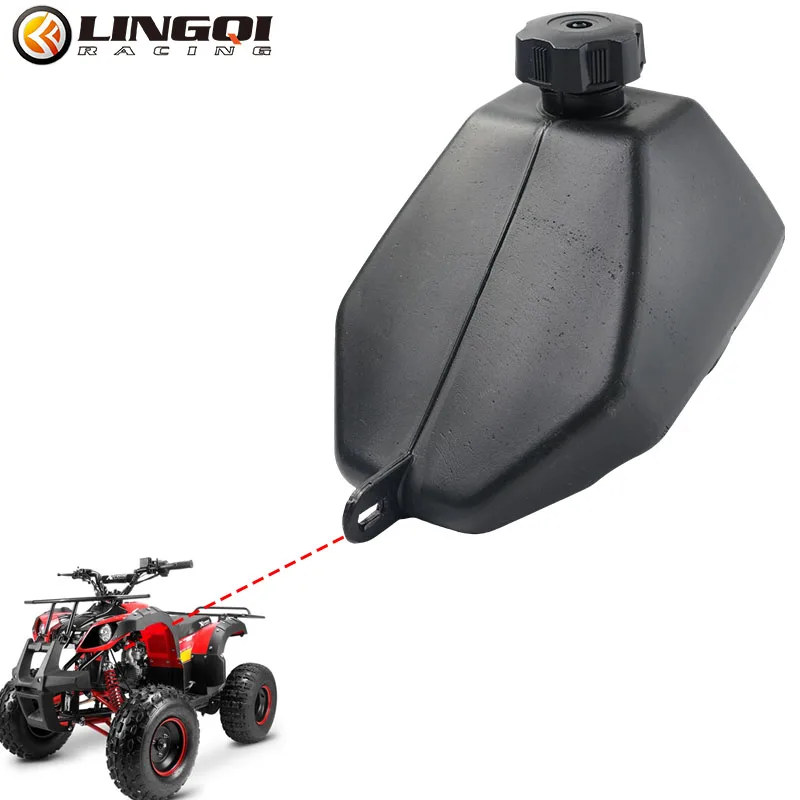 LINGQI Black Gas Fuel Tank Oiler Gasoline Tanks Fit For 49cc 50cc Small Bull Kids Quad Bike Mini ATV Kid 4 Wheeler Motorcycle