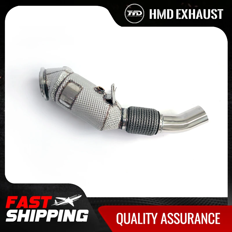 HMD Exhaust System High Flow Performance Downpipe for BMW 118i f20 B38 1.5T With  Heat shield