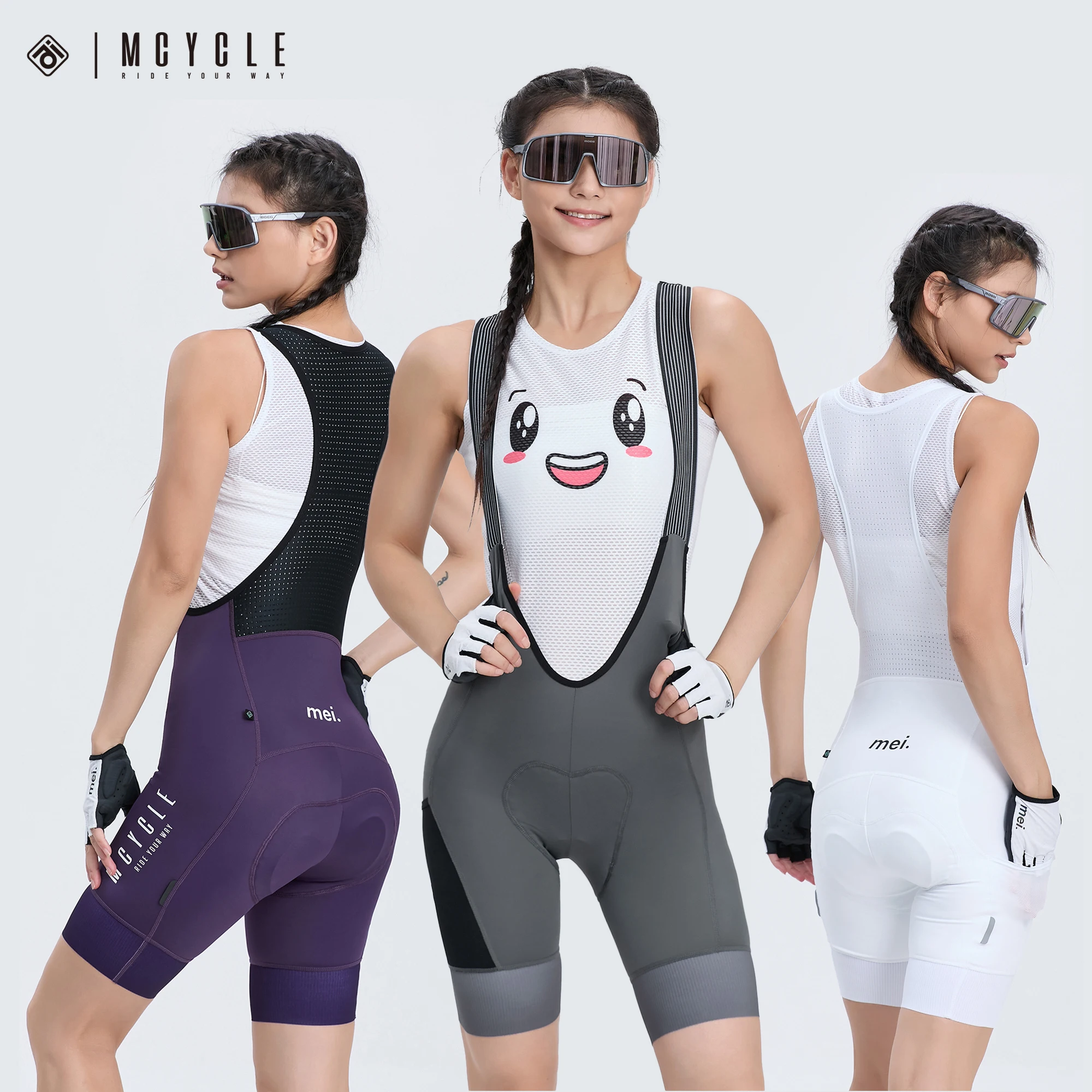 

Mcycle Men's Cycling Bib Shorts Seamless Outdoor Bike Shorts Padded Riding Bib Tights Women Cycling Bib Shorts Clothing