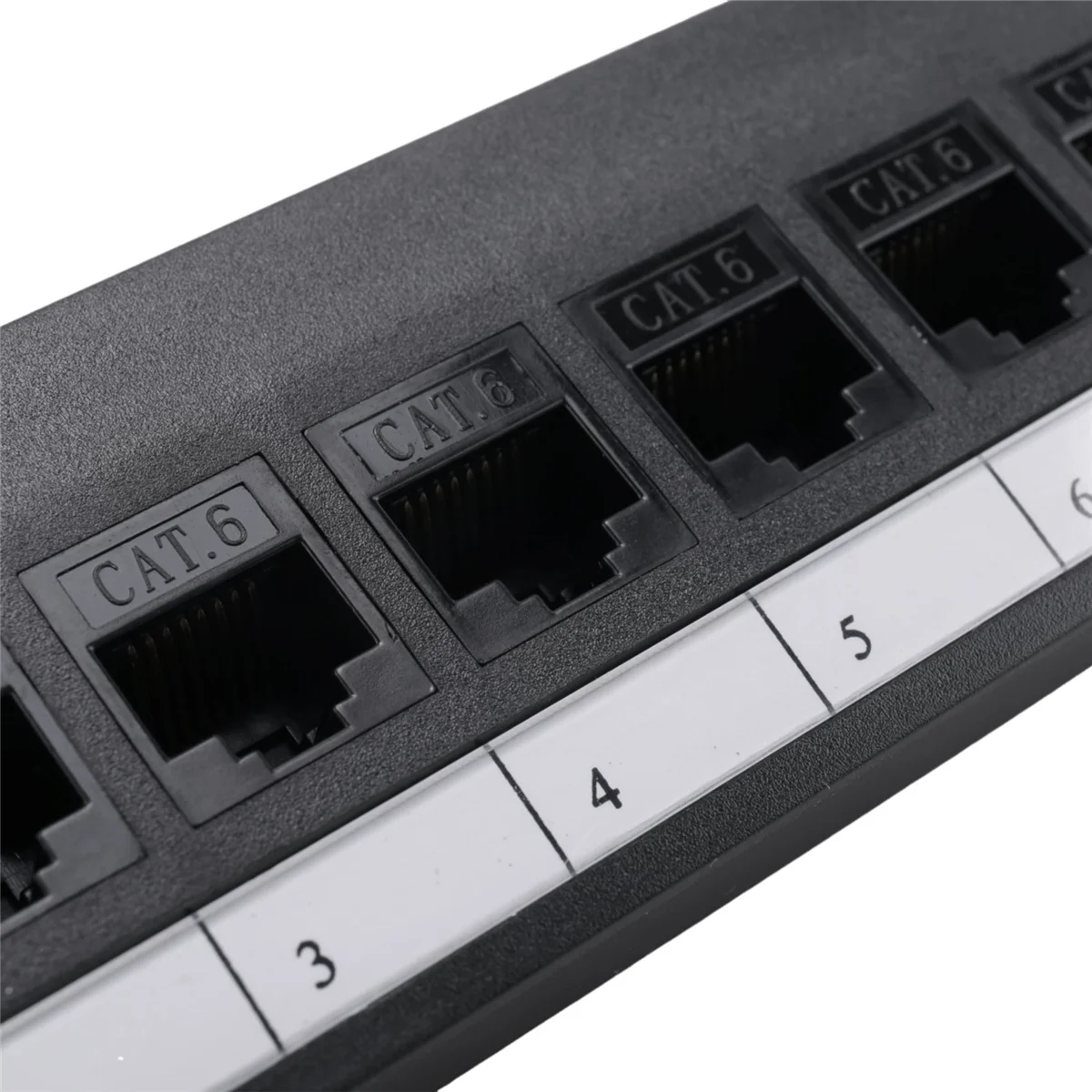 A62X 8 Port Straight-Through CAT6 Patch Panel RJ45 Network Cable Adapter Jack Ethernet Distribution Frame
