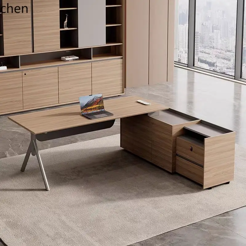 CZ – bureau de gestionnaire moderne et Simple, ensemble de bureau et de chaises simples, mobilier de bureau à la mode