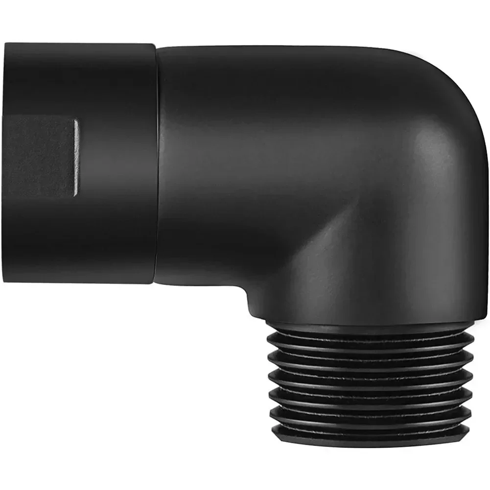 

1pc Shower Elbow G1/2 Hand Shower Top Spray Elbow Black Angle Female Thread And Male Thread 90° Shower Head Angle Adaptor