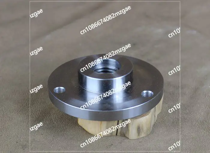 Transfer flange of metalworking lathe chuck for woodworking lathe