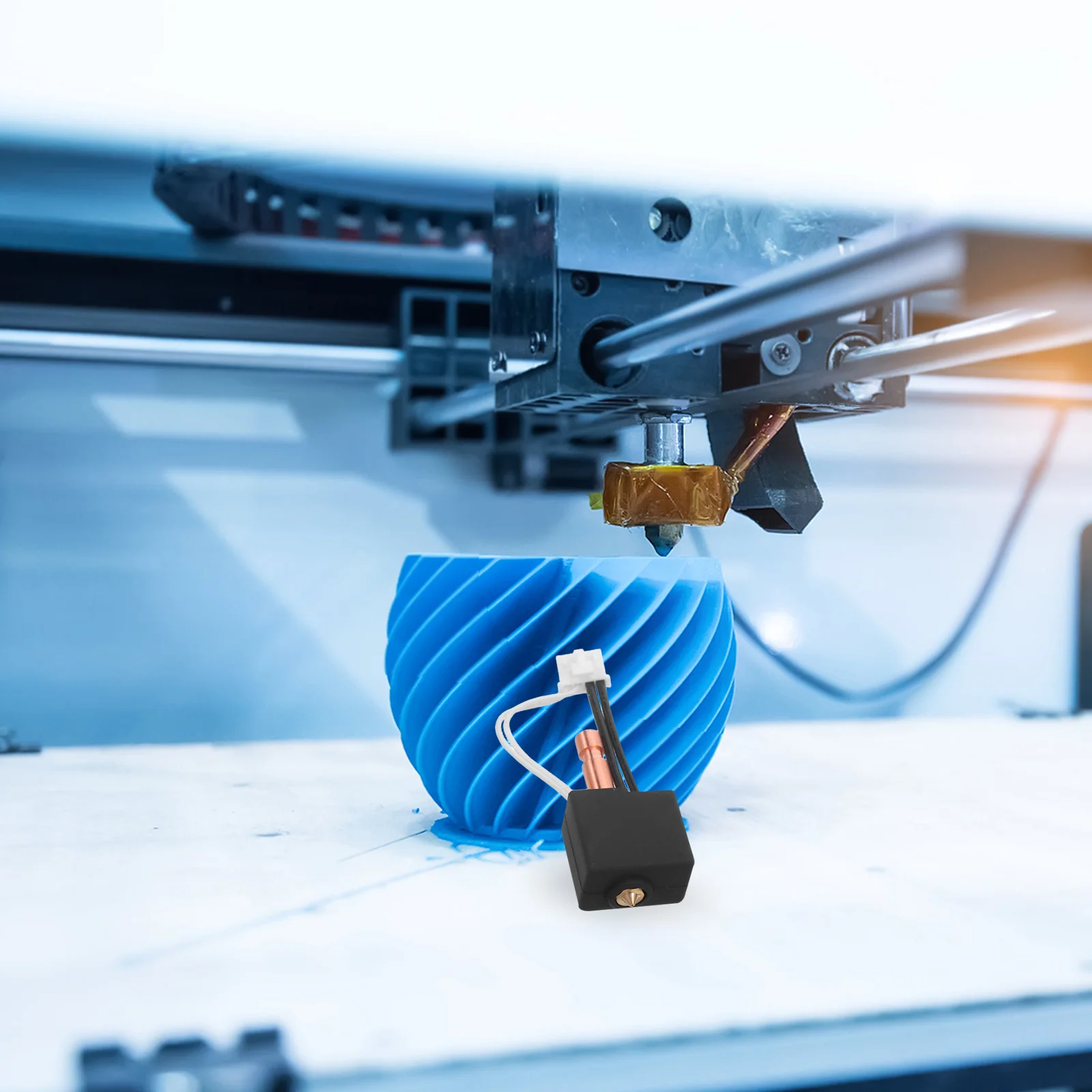 طابعة ثلاثية الأبعاد الساخن نهاية عدة الطارد استبدال المزدوج المعادن الحلق النحاس فوهة عالية الدقة الإفراج السريع Hotend رأس الطباعة