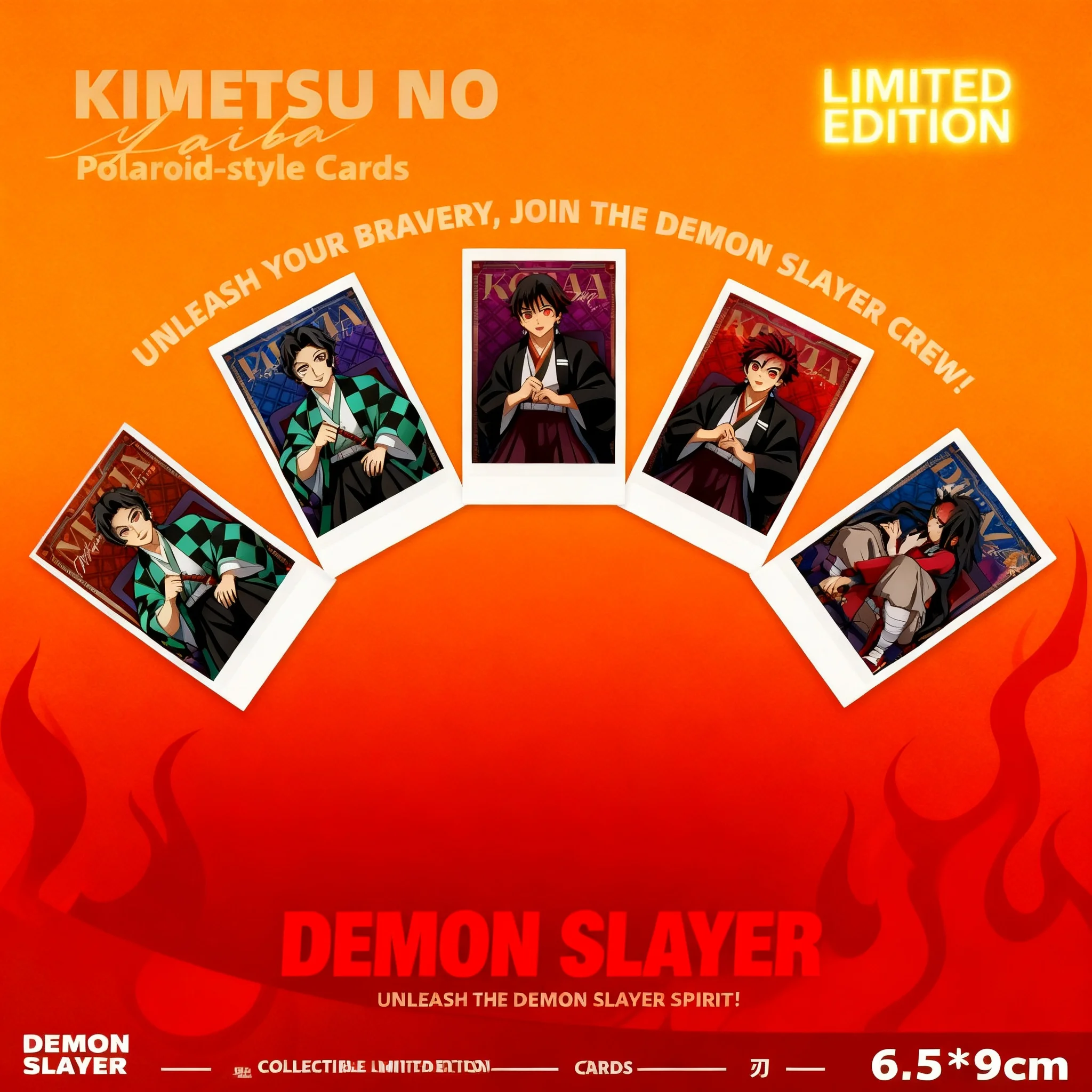 

Demon Slayer Kimetsu no Yaiba Infinity Castle Upper Moon Akaza Kaigaku 6x9cm Polaroid Photo Anime Merchandise