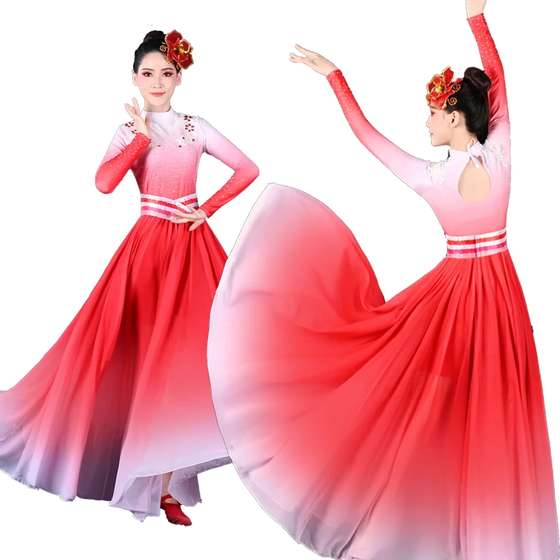 المرحلة الصينية التقليدية ازياء فستان رقص للنساء السنة الجديدة الكبار تانغ دعوى أداء Hanfu مهرجان الإناث الملابس