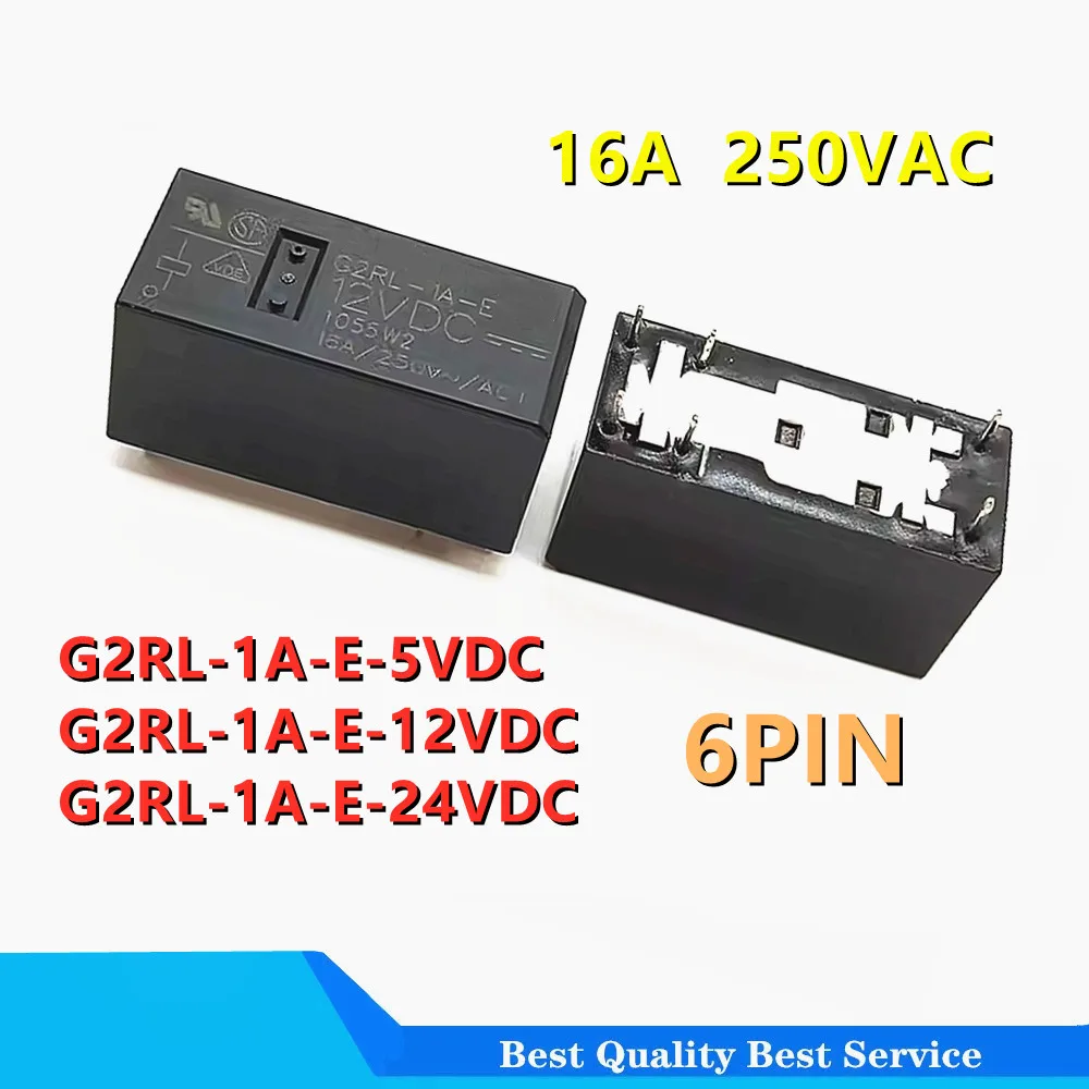 

5-10 шт. G2RL-1A-E-5VDC G2RL-1A-E-12VDC DIP-6 Φ 6Pin 16A 250VAC G2RL 1A E DC5V 12V 24V реле