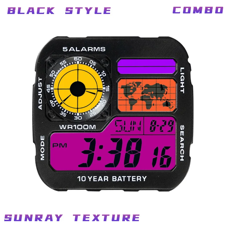 DIY Watch Filter Screen Faceplate Mod Compatable with Casio AE1200 Watch Watch Copper Metal White Black Sunray Style Combo Kit view 5