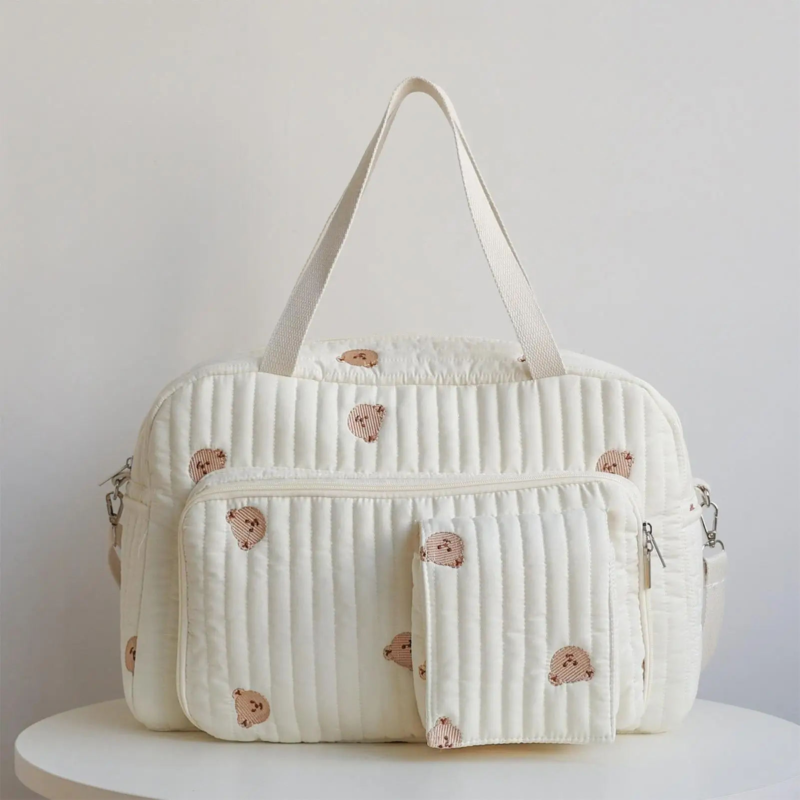 

Multi-Pocket Adjustable Strap Diaper Bag Storage Luggage Bag Travel Pouches Stylish Mom Bag Baby Crossbody Nappy Bag