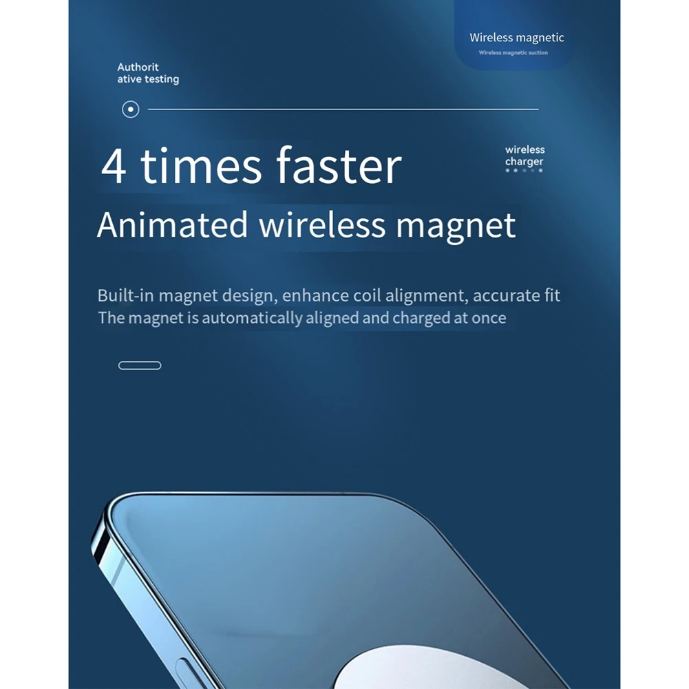 15W 磁気ワイヤレス充電器 iPhone 12 13 14Promax 15Pro XR Xsmax Type-C 高速ワイヤレス充電器用