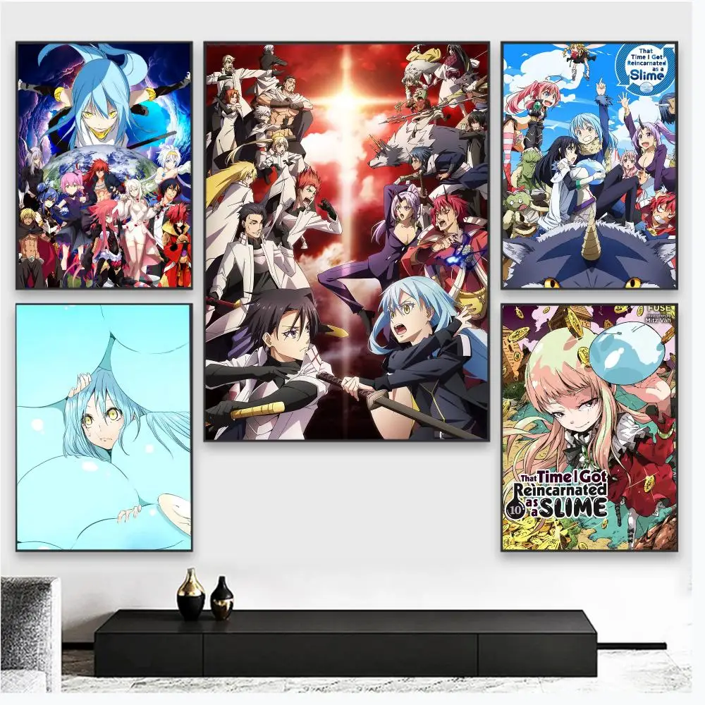 That Time I Got Reincarnated As A Slime Poster Wall Art Poster Pictures, Aesthetic Home Decor For Living Room Bedroom Office