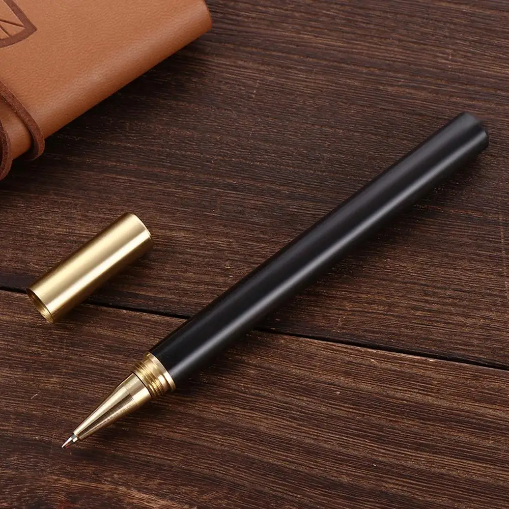 Stationery Gold Pen Writing Tools Business Black Refill Sign Pen Brass Pen Metal Gel Pen Roller Ball Pen Wood Rollerball Pen