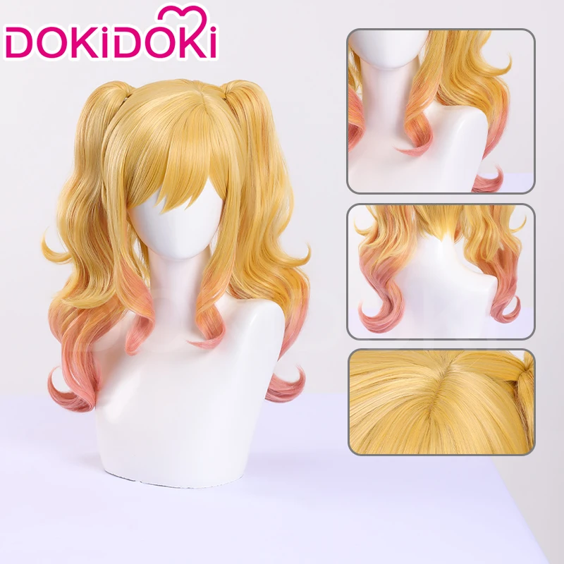 أزياء نيجينو يوم التأثيرية أنيمي أيكاتسو ستارز! DokiDoki-SR المرأة فستان وردي لطيف عيد الميلاد زي Nijino Yume شعر مستعار تأثيري