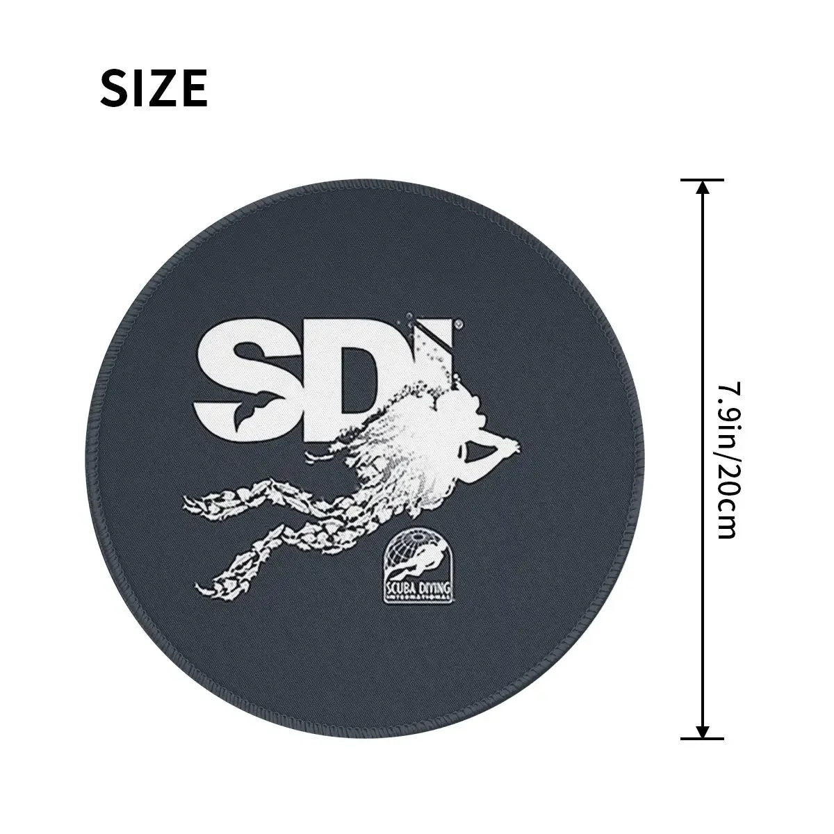 Scuba Diving International (SDI)- Scuba Fish Diver Round Mouse Pad Computer Keyboard Mouse Mat Gamer PC Desk Mat